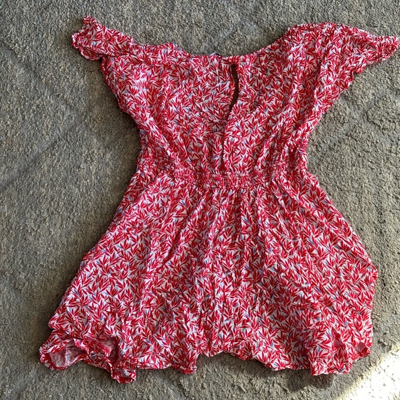 Lulus floral red romper - Picture 3 of 3